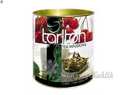 TARLTON Cherry zelený čaj 100g papír. dóza 7038