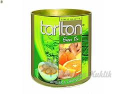 TARLTON Zázvor, pomeranč zelený čaj 100g papír. dóza 6993