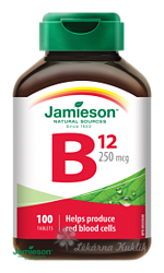 JAMIESON Vitamín B12 kyanokobalamín 250mcg tbl.100